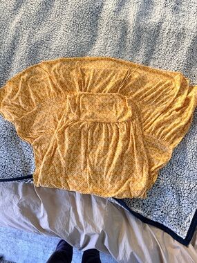 Mossimo Gold Yellow Geometric Printed Summer tank Maxi Dress with Pockets size M